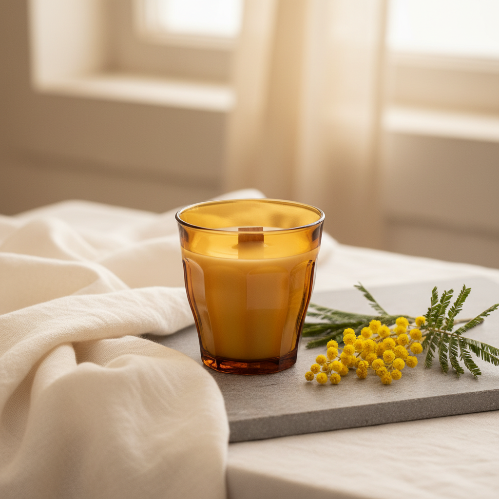 Orange ambre - Mimosa (couleur renforcée)